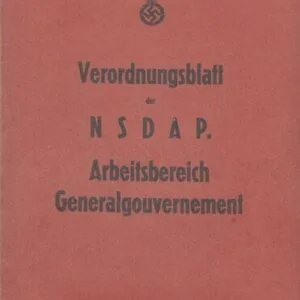 خرید و دانلود نسخه کامل کتاب Verordnungsblatt der NSDAP. Arbeitsbereich Generalgouvernement