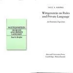 خرید و دانلود نسخه کامل کتاب Wittgenstein on Rules and Private Language: An Elementary Exposition