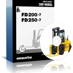 خرید و دانلود نسخه کامل کاتالوگ راهنما (شاپ منوال) لیفتراک کوماتسو مدل FD200-7 و FD250-7