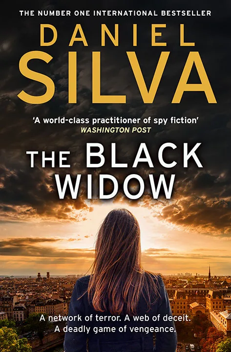 The Black Widow by Daniel Silva_69ee326dc4e28.jpeg خرید و دانلود نسخه کامل کتاب صوتی انگلیسی بیوه سیاه، اثر دانیل سیلوا (از مجموعهی گابریل آلن) The Black Widow by Daniel Silva - تصویر 1