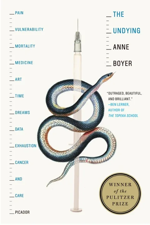The Undying: Pain, Vulnerability, Mortality, Medicine, Art, Time, Dreams, Data, Exhaustion, Cancer, and Care by Anne Boyer_6a061745ed0c4.jpeg خرید و دانلود نسخه کامل کتاب صوتی انگلیسی نامیرا: درد، آسیبپذیری، فناپذیری، ...، اثر ان بویر The Undying: Pain, Vulnerability, Mortality, Medicine, Art, Time, Dreams, Data, Exhaustion, Cancer, and Care by Anne Boyer - تصویر 1