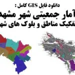 خرید و دانلود نسخه کامل شیپ فایل تراکم جمعیتی مشهد