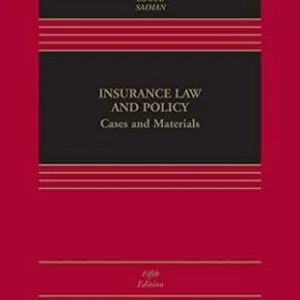 خرید و دانلود نسخه کامل کتاب زبان اصلی Insurance Law and Policy: Cases and Materials (Aspen Casebook Series) PDF | دانلود کتاب خارجی