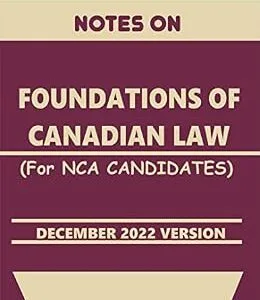خرید و دانلود نسخه کامل کتاب زبان اصلی Foundations of Canadian Law Notes: – for NCA Students PDF | دانلود کتاب خارجی
