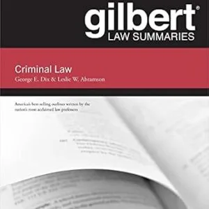 خرید و دانلود نسخه کامل کتاب زبان اصلی Gilbert Law Summary on Criminal Law (Gilbert Law Summaries) PDF | دانلود کتاب خارجی