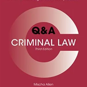 خرید و دانلود نسخه کامل کتاب زبان اصلی Concentrate Questions and Answers Criminal Law: Law Q&A Revision and Study Guide (Concentrate Questions & Answers) 3rd Edition PDF | دانلود کتاب خارجی