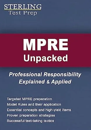 خرید و دانلود نسخه کامل کتاب زبان اصلی MPRE Unpacked: Professional Responsibility Explained & Applied for Multistate Professional Responsibility Exam PDF | دانلود کتاب خارجی_6ab0d3be31044.jpeg خرید و دانلود نسخه کامل کتاب زبان اصلی MPRE Unpacked: Professional Responsibility Explained & Applied for Multistate Professional Responsibility Exam PDF | دانلود کتاب خارجی