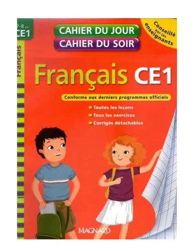 خرید و دانلود نسخه کامل کتاب Cahier du jour, cahier du soir français: CE1, 7-8 ans: tout le programme, tous les exercices, les corrigés détachables_68c483f51fafa.jpeg خرید و دانلود نسخه کامل کتاب Cahier du jour, cahier du soir français: CE1, 7-8 ans: tout le programme, tous les exercices, les corrigés détachables