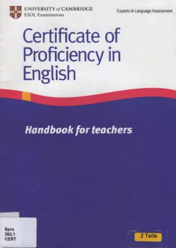 خرید و دانلود نسخه کامل کتاب Certificate of Proficiency in English. Handbook for Teachers_68bef43736e73.jpeg خرید و دانلود نسخه کامل کتاب Certificate of Proficiency in English. Handbook for Teachers