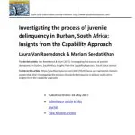 خرید و دانلود نسخه کامل کتاب Investigating the process of juvenile delinquency in Durban, South Africa: Insights from the Capability Approach