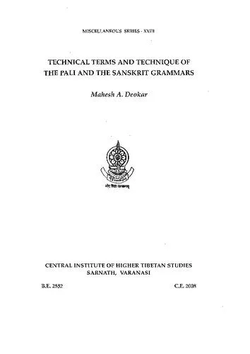 خرید و دانلود نسخه کامل کتاب Technical Terms and Technique of the Pali and the Sanskrit Grammars_68c505a2a4dcb.jpeg خرید و دانلود نسخه کامل کتاب Technical Terms and Technique of the Pali and the Sanskrit Grammars